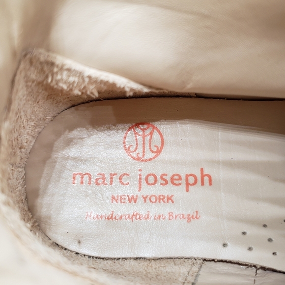 Marc Joseph | NIB Green Point Light Grey Nubuck Fringe Leather Ankle Booties 1 - Picture 12 of 14